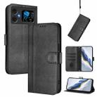 For Cubot A20 Line Splicing Buckle Retro Leather Phone Case(Black) - 1