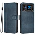 For Cubot A20 Line Splicing Buckle Retro Leather Phone Case(Dark Blue) - 2
