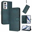 For Cubot Max 5 Line Splicing Buckle Retro Leather Phone Case(Dark Green) - 1