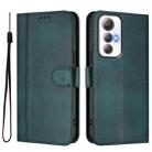 For Cubot Max 5 Line Splicing Buckle Retro Leather Phone Case(Dark Green) - 2
