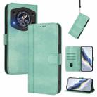 For Cubot A30 Line Splicing Buckle Retro Leather Phone Case(Mint Green) - 1