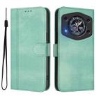 For Cubot A30 Line Splicing Buckle Retro Leather Phone Case(Mint Green) - 2