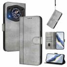 For Cubot A30 Line Splicing Buckle Retro Leather Phone Case(Grey) - 1