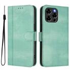 For DOOGEE Note 58 / 58 Pro Line Splicing Buckle Retro Leather Phone Case(Mint Green) - 2