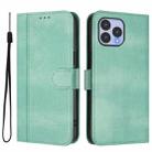 For Wiko T60 / Cubot P80 Line Splicing Buckle Retro Leather Phone Case(Mint Green) - 2