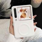 For Huawei Pura X Magsafe Magnetic Plain Leather Phone Case(White) - 1