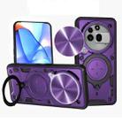 For Nothing Phone 3a Pro CD Texture Sliding Camshield Magnetic Holder Phone Case(Purple) - 1