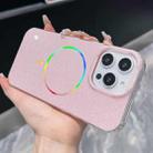 For iPhone 16 Pro Glitter Powder Plating MagSafe IMD Full Coverage Phone Case(Pink) - 1