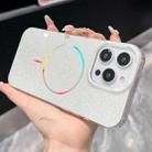 For iPhone 14 Pro Glitter Powder Plating MagSafe IMD Full Coverage Phone Case(White) - 1