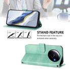 For Xiaomi 12S Ultra Line Splicing Buckle Retro Leather Phone Case(Mint) - 3