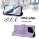 For Xiaomi 13 Pro 5G Line Splicing Buckle Retro Leather Phone Case(Purple) - 3