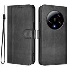 For Xiaomi 13 Ultra Line Splicing Buckle Retro Leather Phone Case(Black) - 2