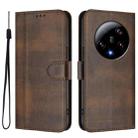 For Xiaomi 13 Ultra Line Splicing Buckle Retro Leather Phone Case(Brown) - 2