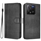 For Xiaomi 13T Pro 5G / 13T 5G Line Splicing Buckle Retro Leather Phone Case(Black) - 2