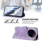 For Xiaomi 14 Ultra 5G Line Splicing Buckle Retro Leather Phone Case(Purple) - 3