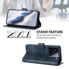 For Xiaomi 15 Line Splicing Buckle Retro Leather Phone Case(Dark Blue) - 3
