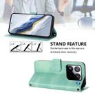 For Xiaomi 15 Pro Line Splicing Buckle Retro Leather Phone Case(Mint) - 3