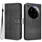 For Xiaomi 15 Ultra Line Splicing Buckle Retro Leather Phone Case(Black) - 2