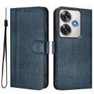 For Xiaomi Poco F6 5G Line Splicing Buckle Retro Leather Phone Case(Dark Blue) - 2