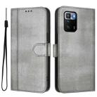 For Xiaomi Poco X3 GT Line Splicing Buckle Retro Leather Phone Case(Grey) - 2