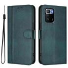For Xiaomi Poco X3 GT Line Splicing Buckle Retro Leather Phone Case(Dark Green) - 2