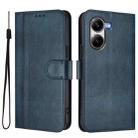 For Xiaomi Poco X7 Pro 5G Line Splicing Buckle Retro Leather Phone Case(Dark Blue) - 2