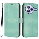 For Xiaomi Civi 5 Pro 5G Line Splicing Buckle Retro Leather Phone Case(Mint) - 2