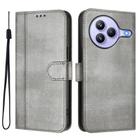 For Xiaomi Civi 5 Pro 5G Line Splicing Buckle Retro Leather Phone Case(Grey) - 2