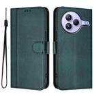 For Xiaomi Civi 5 Pro 5G Line Splicing Buckle Retro Leather Phone Case(Dark Green) - 2