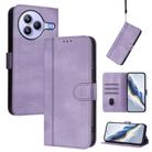 For Xiaomi Civi 5 Pro 5G Line Splicing Buckle Retro Leather Phone Case(Purple) - 1