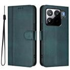For Xiaomi 15S Pro 5G Line Splicing Buckle Retro Leather Phone Case(Dark Green) - 2