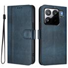 For Xiaomi 15S Pro 5G Line Splicing Buckle Retro Leather Phone Case(Dark Blue) - 2