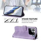For Xiaomi 15S Pro 5G Line Splicing Buckle Retro Leather Phone Case(Purple) - 3