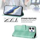 For Redmi 12 5G / 4G Global Line Splicing Buckle Retro Leather Phone Case(Mint) - 3