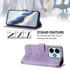 For Redmi 13 5G / 4G Global Line Splicing Buckle Retro Leather Phone Case(Purple) - 3
