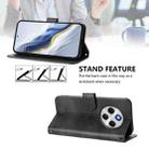 For Redmi 14C 4G / 14R 5G Global / A3 Pro Line Splicing Buckle Retro Leather Phone Case(Black) - 3