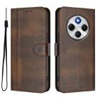 For Redmi 14C 4G / 14R 5G Global / A3 Pro Line Splicing Buckle Retro Leather Phone Case(Brown) - 2