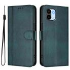 For Redmi A1 4G / A2 4G Line Splicing Buckle Retro Leather Phone Case(Dark Green) - 2