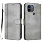For Redmi A1+ 4G / A2+ Line Splicing Buckle Retro Leather Phone Case(Grey) - 2