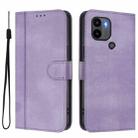 For Redmi A1+ 4G / A2+ Line Splicing Buckle Retro Leather Phone Case(Purple) - 2