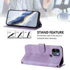 For Redmi A1+ 4G / A2+ Line Splicing Buckle Retro Leather Phone Case(Purple) - 3