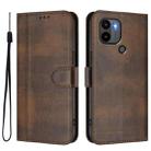 For Redmi A1+ 4G / A2+ Line Splicing Buckle Retro Leather Phone Case(Brown) - 2