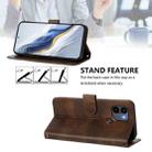 For Redmi A1+ 4G / A2+ Line Splicing Buckle Retro Leather Phone Case(Brown) - 3