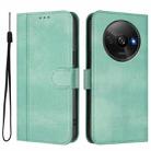 For Redmi A3 4G / A3x 4G Line Splicing Buckle Retro Leather Phone Case(Mint) - 2
