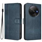 For Redmi A3 4G / A3x 4G Line Splicing Buckle Retro Leather Phone Case(Dark Blue) - 2