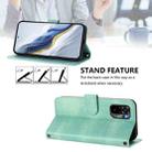 For Redmi Note 10 4G / Note 10S 4G Line Splicing Buckle Retro Leather Phone Case(Mint) - 3