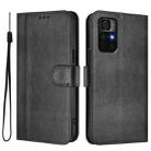 For Redmi Note 11S 5G / Xiaomi Poco M4 Pro 5G Line Splicing Buckle Retro Leather Phone Case(Black) - 2