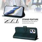 For Redmi Note 11T Pro+ / Note 12T Pro / K50i Line Splicing Buckle Retro Leather Phone Case(Dark Green) - 3