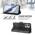 For Redmi Note 12 4G Global Line Splicing Buckle Retro Leather Phone Case(Black) - 3