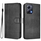 For Redmi Note 12 5G India / Xiaomi Poco X5 Line Splicing Buckle Retro Leather Phone Case(Black) - 2